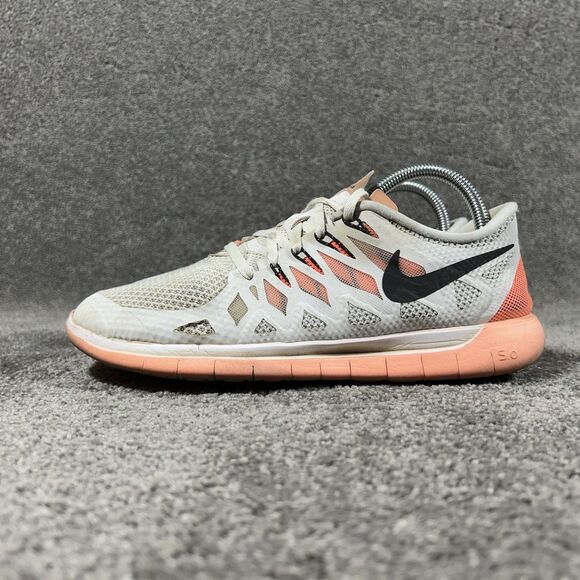 Nike Free 5.0 642199-103 Women's Size 9 White Bright Mango Orange Running Shoes - Picture 6 of 12